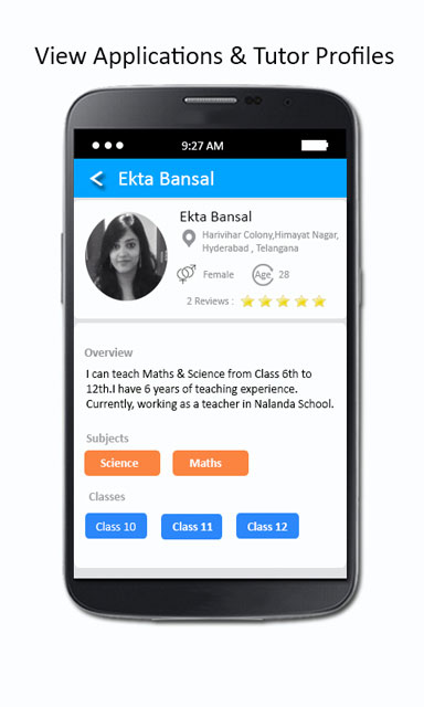 view tutor profiles