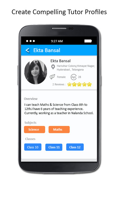 create tutor profile